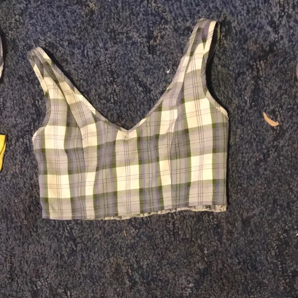 Green crop top
